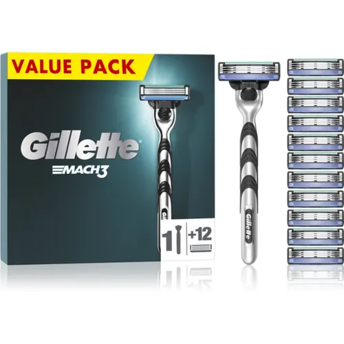 Gillette Mach3 rasoio + lame di ricambio 12 pz