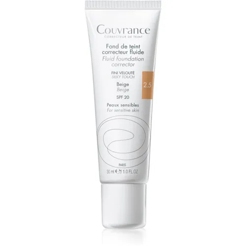Avène Couvrance Fluid Foundation Corrector fondotinta coprente liquido SPF 20 colore 2.5 Beige 30 ml