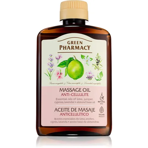 Green Pharmacy Essential oils of Lime Massage Oil olio per massaggi anticellulite 200 ml