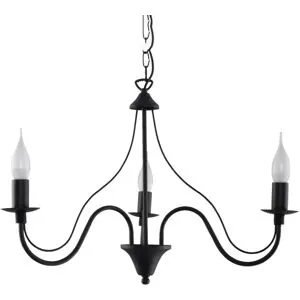 Sollux Lighting Lysekrone Minerwa 3 Sort