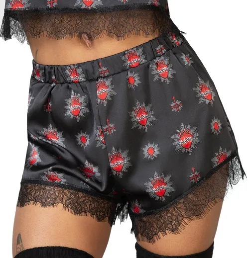Damen Schlafshorts KILLSTAR - Rosalind - schwarz