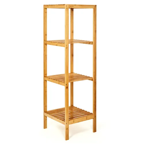 Blumfeldt Estantería multiusos 4 niveles 34x110x33 cm (AnchoxAltoxLargo) Combinable Bambú