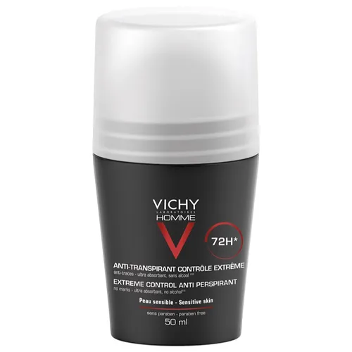 Vichy Homme Deodorant antitraspirante roll-on contro la sudorazione eccessiva 72h  50 ml