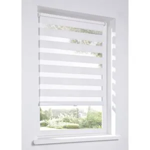 bonprix Schnurloses Doppelrollo weiß 2 (H/B: 130/60 cm)/9 (H/B: 200/80 cm)/1 (H/B: 130/45 cm)/3 (H/B: 130/70 cm)/4 (H/B: 130/80 cm)/5 (H/B: 130/90 cm)/6 (H/B: 130/100 cm)/7 (H/B: 130/110 cm)/8 (H/B: 130/120 cm)