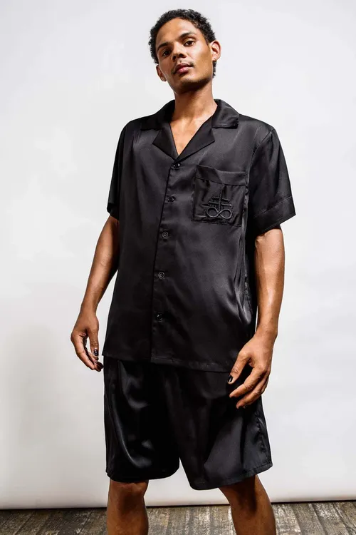 Herren Pyjama (Set) KILLSTAR - Brimstone Unisex - Schwarz