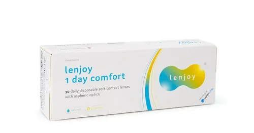 Lenjoy 1 Day Comfort (30 Linsen) - tageslinsen, sphärische und asphärische sport, Omafilcon A