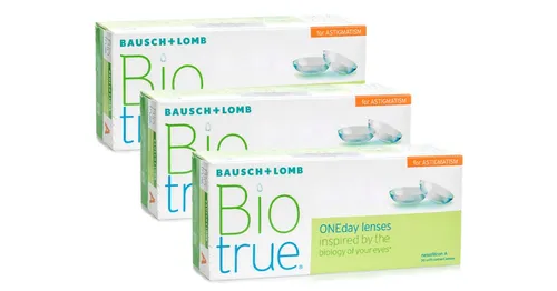 Biotrue ONEday for Astigmatism (90 Linsen) - tageslinsen, torische sport, Nesofilcon A