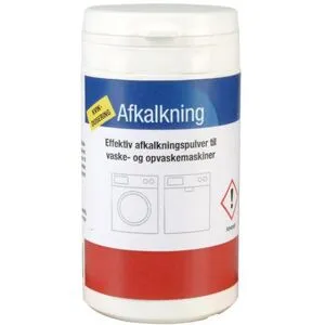 Afkalkningspulver til vaske- og opvaskemaskiner