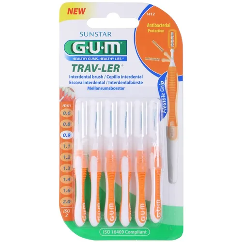 G.U.M Trav-Ler Interdental scovolini interdentali 0,9 mm 6 pz