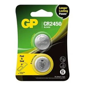 GP Knappcell Litium CR2450 2-pack