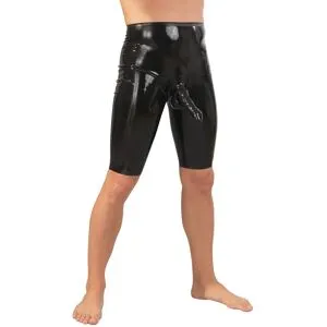 Late X Radlerhose mit Hülle für Penis und Hoden, Latex 2XL