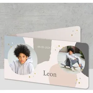 smartphoto Falt-Grusskarte Panorama Querformat mit abgerundeten Ecken zur Kommunion