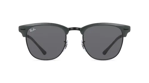 Ray-Ban RB 3716 CLUBMASTER METAL Unisex-Sluneční brýle Celoobrubové Browline Kov-rámy, šedá černá
