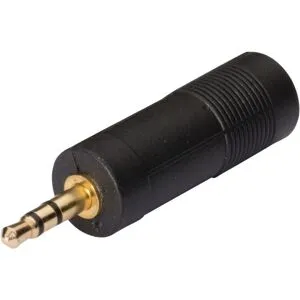 hbb Adapter 3.5mm hane - 6.3mm stereo hona Svart