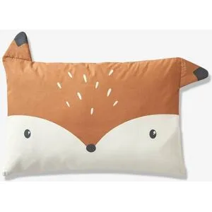 VERTBAUDET Fronha de almofada para bebé, tema Baby Fox castanho medio liso