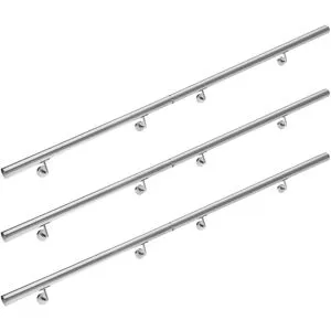 monzana® Handlauf 6er-Set Edelstahl 4,2x600cm