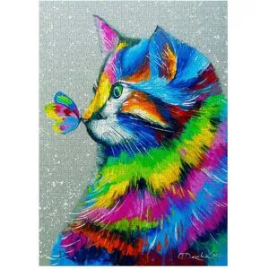 ENJOY Puzzle Puzzle "Bright Cat and Butterfly", 1000 Teile