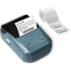B1 Impressora de etiquetas térmica 50mm Bluetooth bateria iOS Android