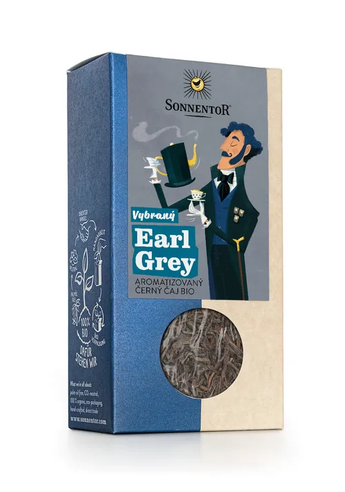 Sonnentor - Vybraný Earl Grey bio, aromatizovaný černý čaj, 90g syp.