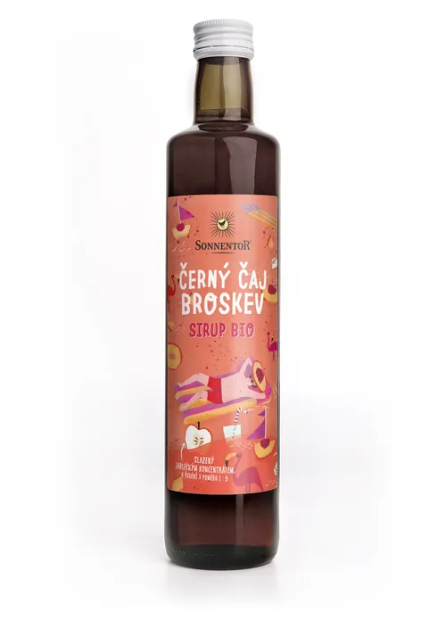Sonnentor - Černý čaj - broskev sirup bio 500 ml