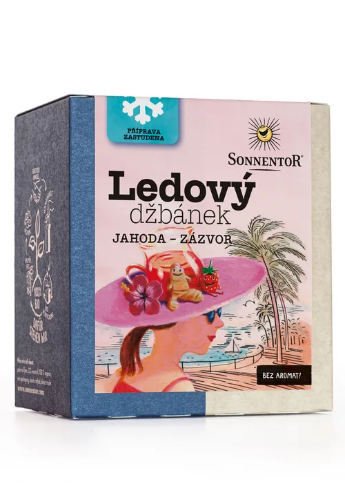 Sonnentor - Ledový džbánek® jahoda – zázvor bio 44,8g pyramida