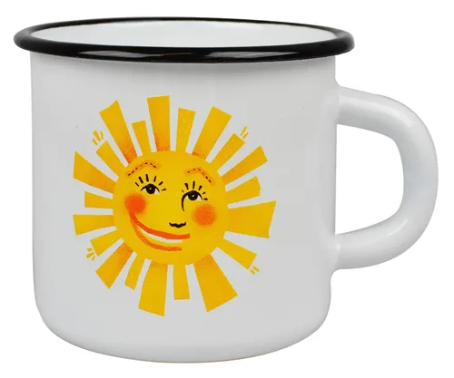 Sonnentor - Smaltovaný hrníček se sluníčkem 0,4l