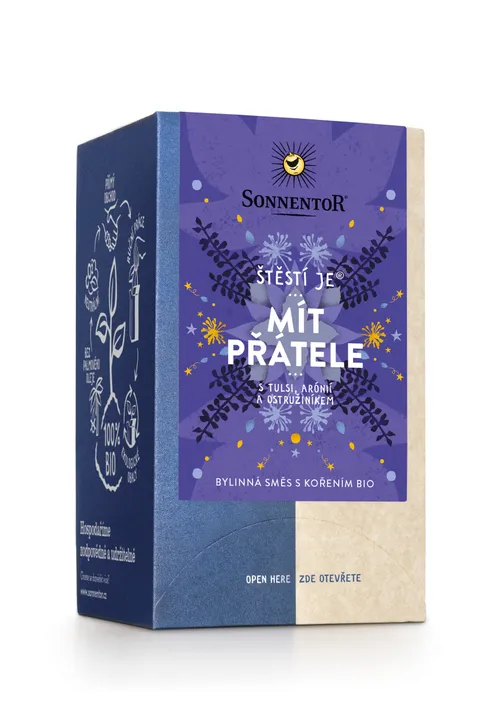 Sonnentor - Štěstí je® mít přátele bio 27 g porc. dvoukomorový