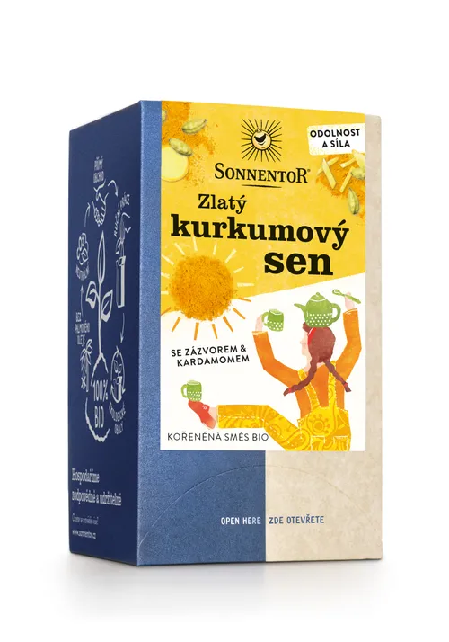 Sonnentor - Zlatý kurkumový sen bio 36 g porc. dvoukomorový