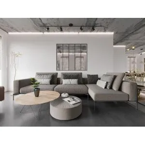 Vente-unique Verrière atelier en aluminium thermolaqué - 150x130 cm - Noir - BAYVIEW