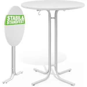 Casaria® Stehtisch Weiß 110x80cm klappbar