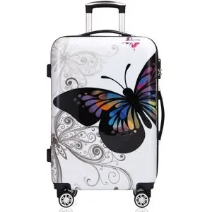 Deuba® Hartschalenkoffer Butterfly L Polycarbonat 66L
