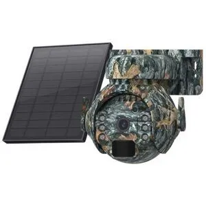 F+ Câmara vigilância solar 4G rotativa exterior verde tropa 360º