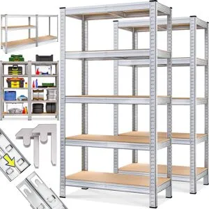 monzana® Schwerlastregal 2er-Set 180x90x60cm verzinkt 875kg