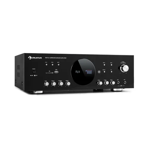 Auna AMP-218 BT Digital-Surround-Verstärker 5.1 2x120W 3x50W RMS BT 2xMikro