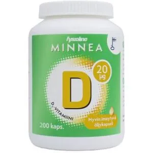 Minnea D-vitamiini 20 mikrog 200 kaps