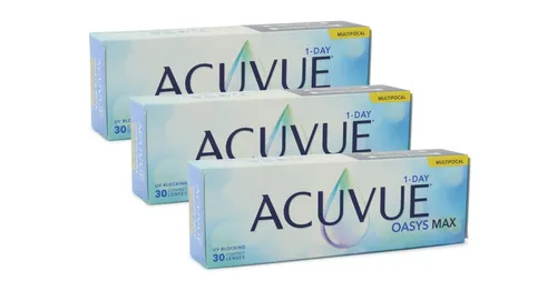 Acuvue Oasys Max 1-Day Multifocal (90 linser) - endagslinser, silikone hydrogel bifokale sports, Senofilcon A