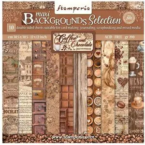 Stamperia Scrapbook-Block "Coffee and Chocolate - Backgrounds"