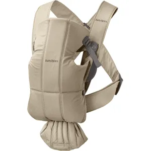 BabyBjörn Porte-bébé Mini - Beige / Tissé