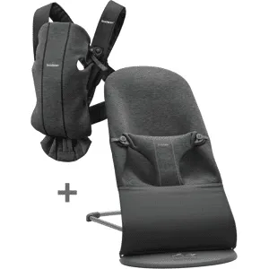 BabyBjörn Pack Premier pour nouveau-nés - Gris charbon / Jersey 3D