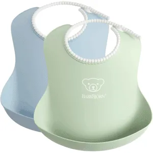 BabyBjörn Bavoir, lot de 2 - Vert pastel/Bleu pastel