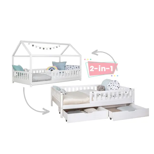 MID.YOU POSTEĽ S ÚLOŽNÝM PRIESTOROM, 140/200 cm biela