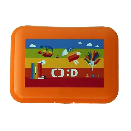 Mac Toys Déčko desiatový box s priehradkou oranžový