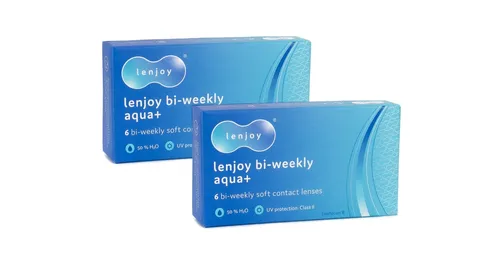 Lenjoy Bi-weekly Aqua+ (12 linser) - tvåveckorslinser, silikon hydrogel linser, Toufilcon B