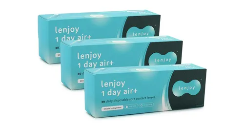 Lenjoy 1 Day Air+ (90 linser) - endagslinser, silikon hydrogel linser sfäriska och asfäriska sport, Toulfilcon B