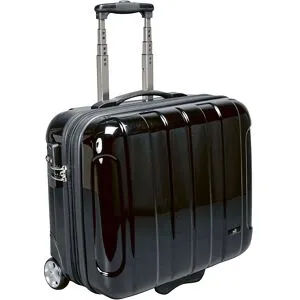 kaiserkraft Trolley comercial, compartimento acolchoado para portátil, amovível, preto