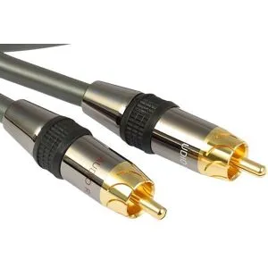 Goldkabel Profi Stereo RCA - RCA 2 x 5 meter Antrasitgrå