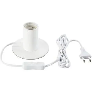 SLV Fitu Bordlampe m/Ledning E27 Hvit - 90777