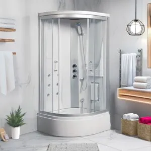 Sierra Massagebruser/badekar Hvid 90x90 Uden Strøm