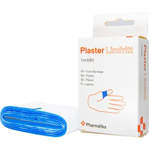 Pharmafiks Limfritt Plaster Pharmafix 6cmx1m Blå