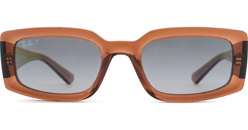 Ray-Ban Kiliane RB4395 6678T3 54 - obdélníkové sluneční brýle, unisex, hnědé, polarizované